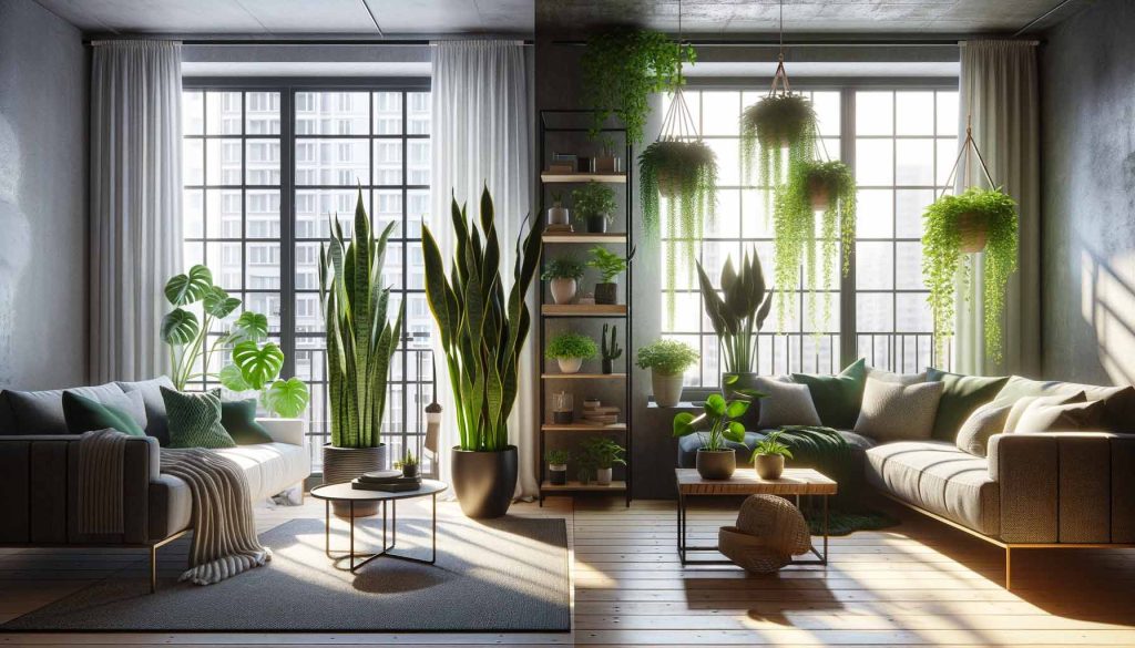 Which one is better for keeping in the apartment, Sansevieria or Pothos